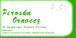 piroska oravecz business card